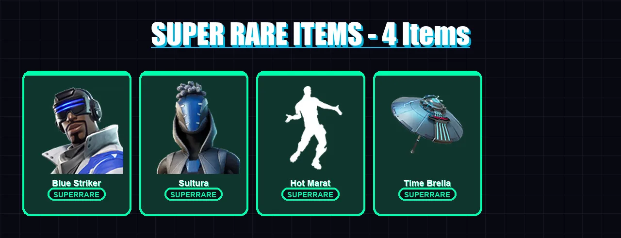 [PS4/PS5/XBOX/PC] | Blue Striker | Sultura | Drift | Huntress | Redline | 5 skin | 5 pickaxe | 8 emote | 8 glider | Lv150