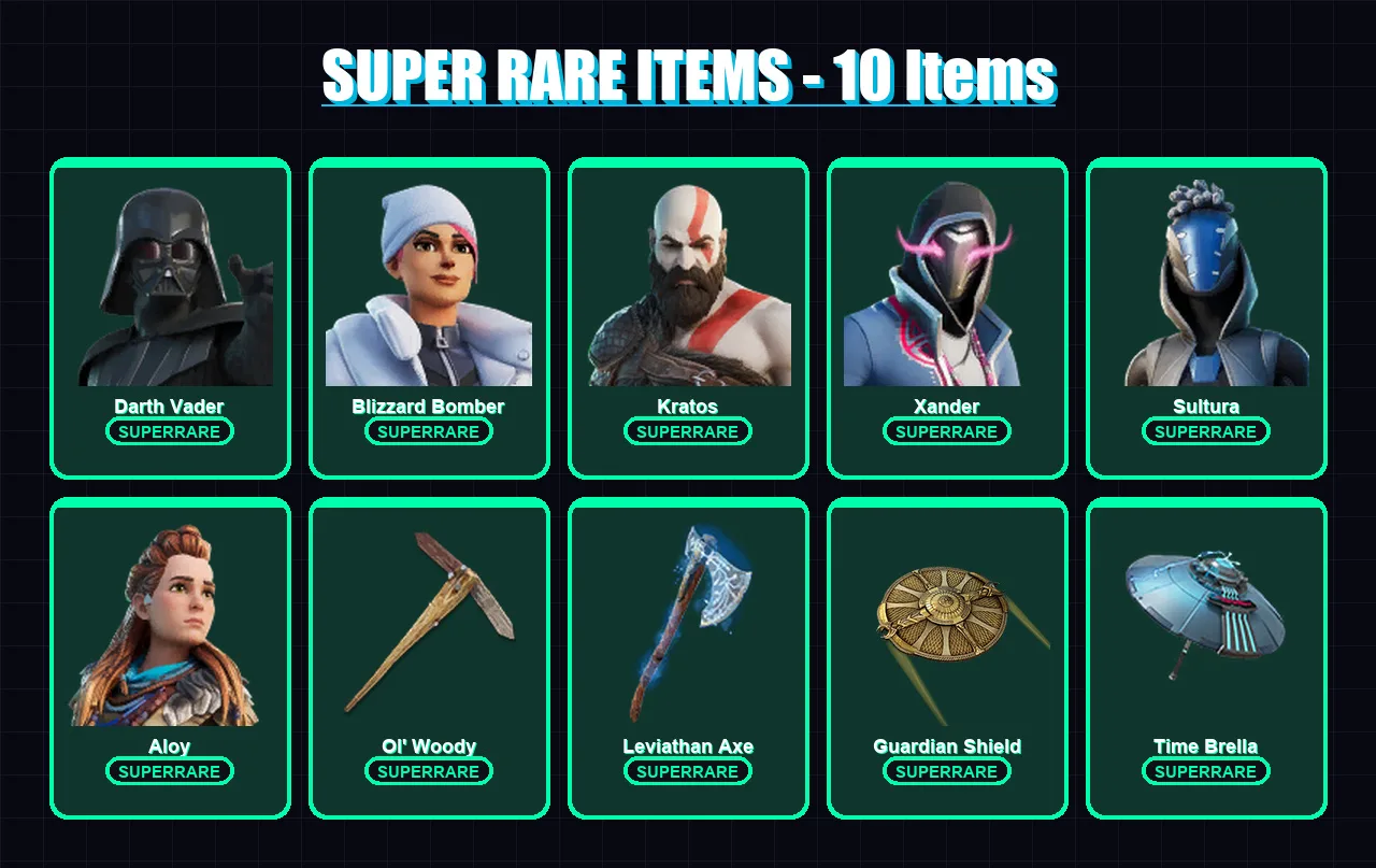 [PS4/PS5/XBOX/PC] | Darth Vader | Blizzard Bomber | Kratos | Xander | Sultura | 436 skin | 463 pickaxe | 240 emote | 267 glider | Lv3488