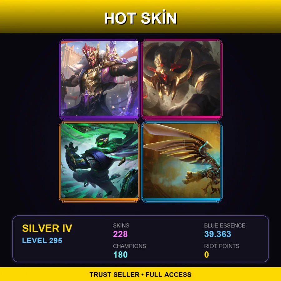 VN | Lv295 | Silver IV | 228 Skin | 180 Champ