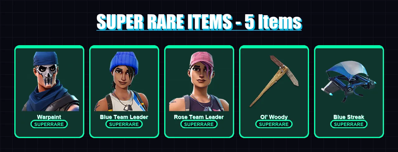 [PS4/PS5/PC] | Warpaint | Blue Team Leader | Rose Team Leader | Wilde | The Weeknd Combat | 7 skin | 17 pickaxe | 9 emote | 25 glider | Lv259
