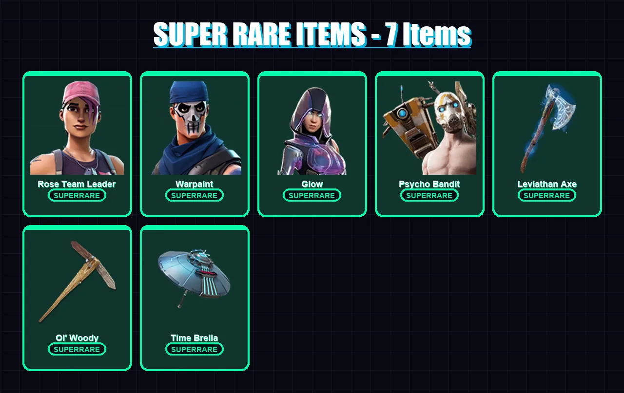 [PC] | Rose Team Leader | Warpaint | Glow | Psycho Bandit | Gear Specialist Maya | 219 skin | 238 pickaxe | 173 emote | 174 glider | Lv2327