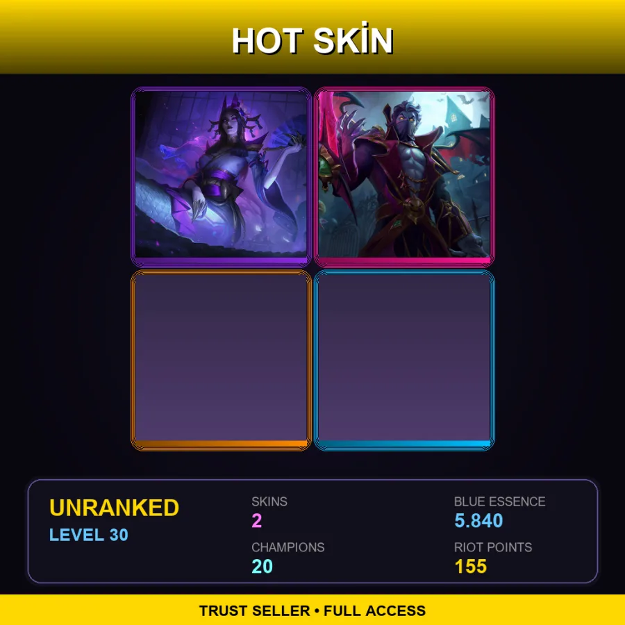 NA | Lv30 | Unranked | 2 Skin | 20 Champ