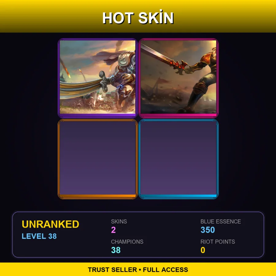 LAN | Lv38 | Unranked | 2 Skin | 38 Champ