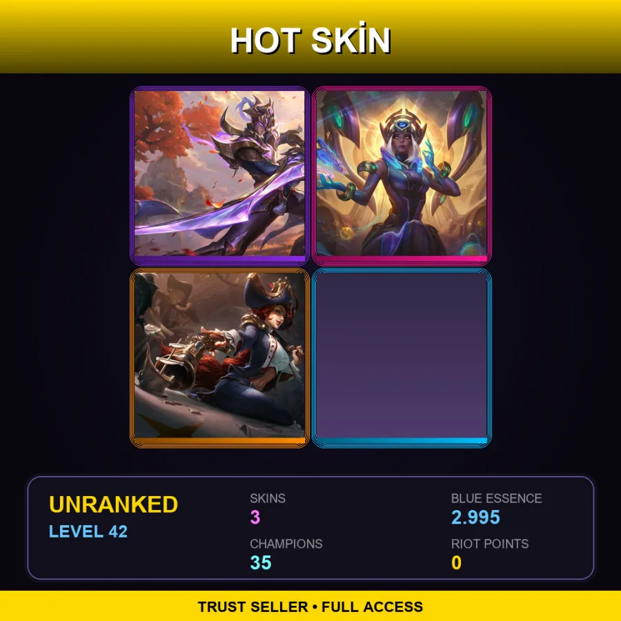 VN | Lv42 | Unranked | 3 Skin | 35 Champ