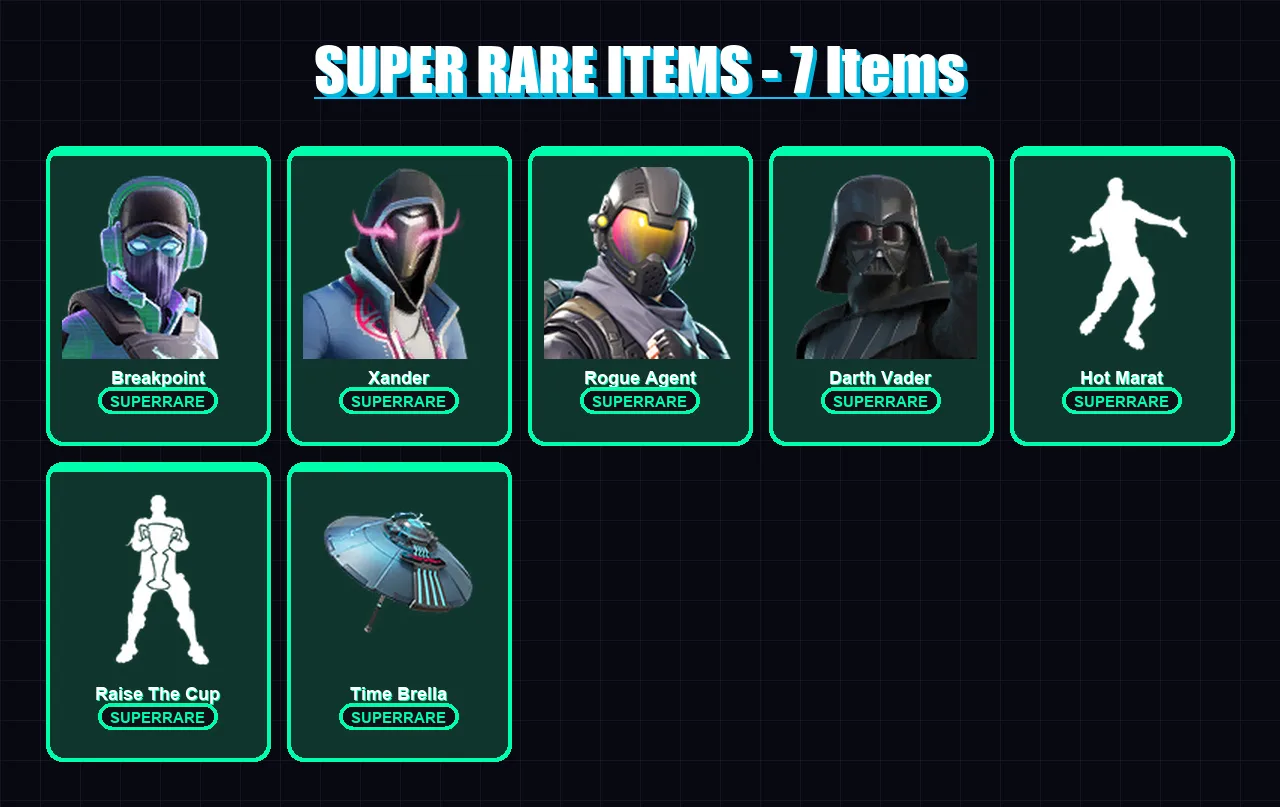 [PC/XBOX/PSN] | Breakpoint | Xander | Rogue Agent | Darth Vader | Eternal Knight | 144 skin | 149 pickaxe | 117 emote | 144 glider | Lv2723 — Fortnite account