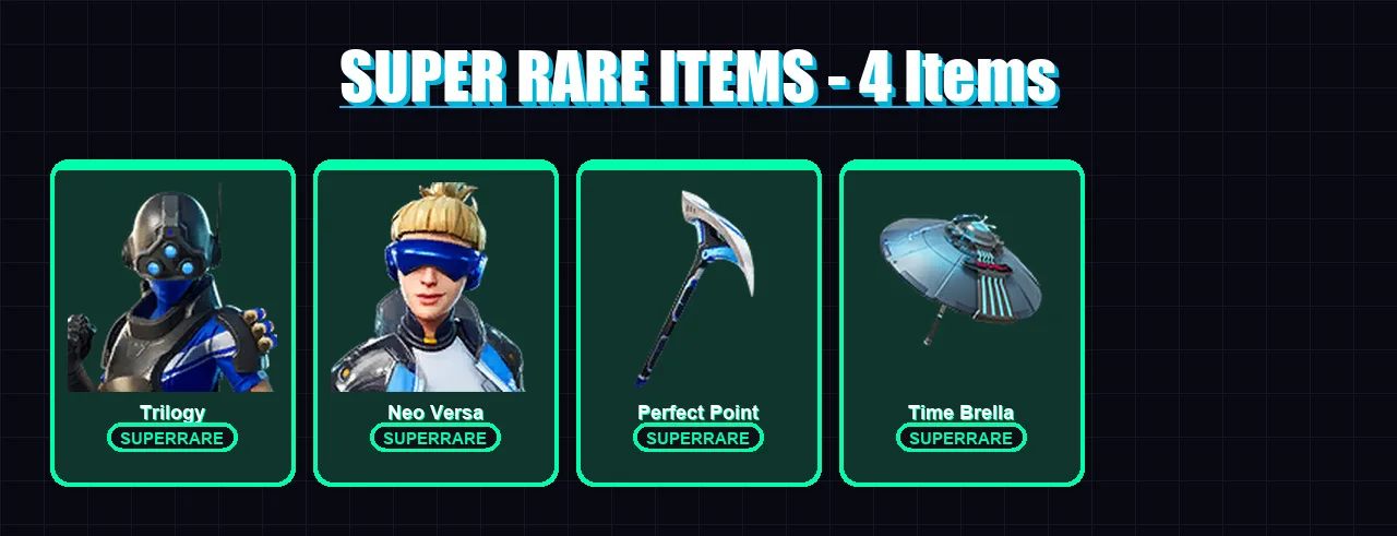 [PC/XBOX] | Trilogy | Neo Versa | Gear Specialist Maya | Agent Peely | Turk vs Riptide | 6 skin | 3 pickaxe | 3 emote | 4 glider | Lv28