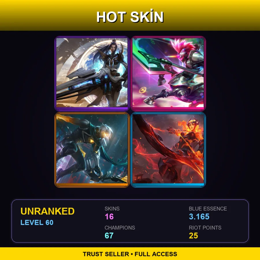 EUNE | Lv60 | Unranked | 16 Skin | 67 Champ