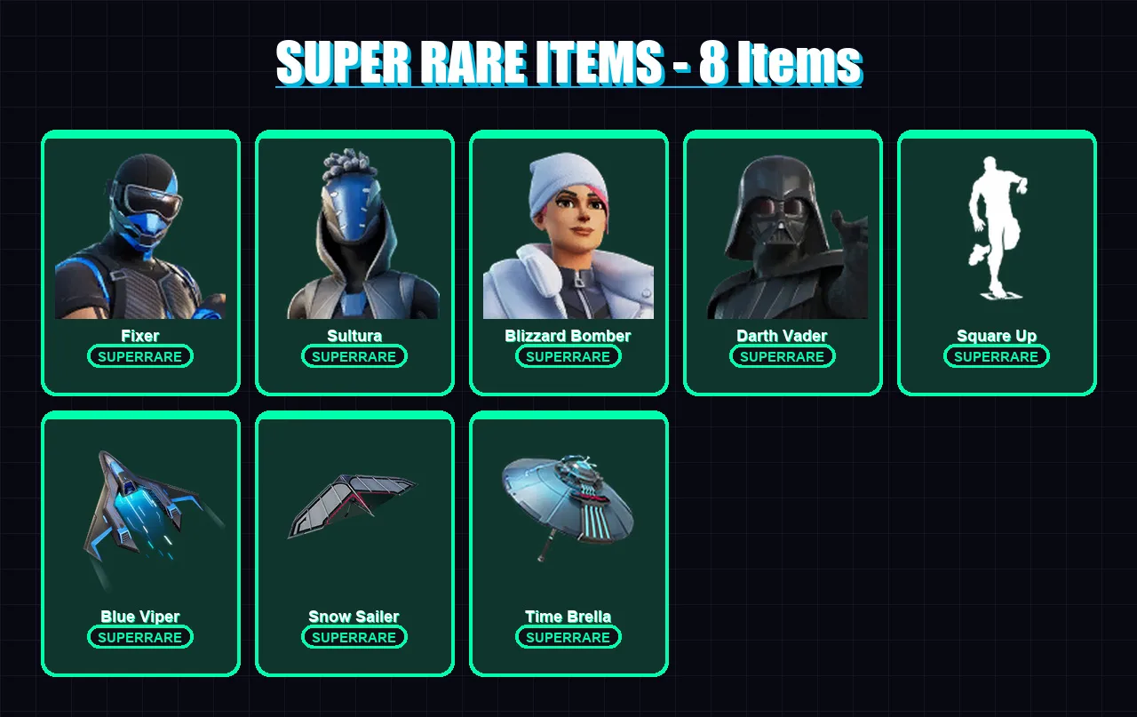[PC/XBOX] | Fixer | Sultura | Blizzard Bomber | Darth Vader | Ruin | 295 skin | 363 pickaxe | 267 emote | 302 glider | Lv4441