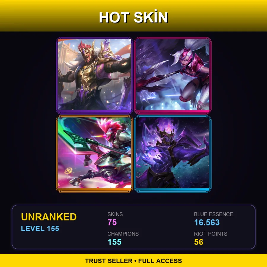 BR | Lv155 | Unranked | 75 Skin | 155 Champ