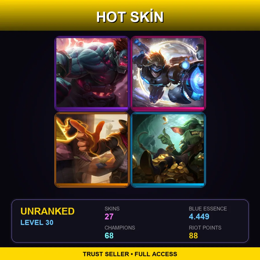 LAS | Lv30 | Unranked | 27 Skin | 68 Champ — Void Nocturne