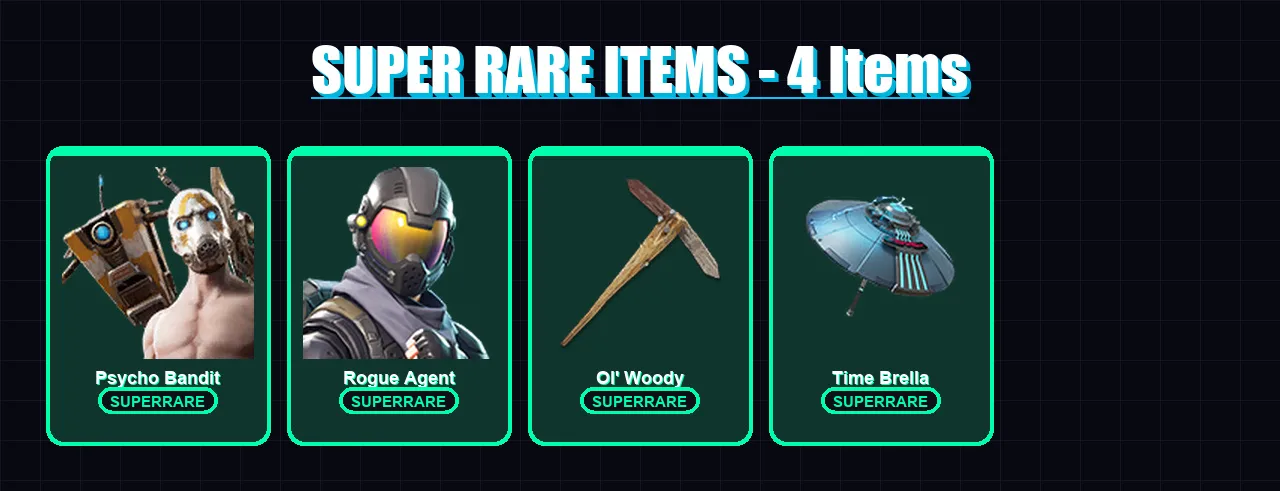 [PC/XBOX/PSN] | Psycho Bandit | Rogue Agent | Malik | The Cube Queen | The Imagined | 83 skin | 77 pickaxe | 57 emote | 63 glider | Lv758