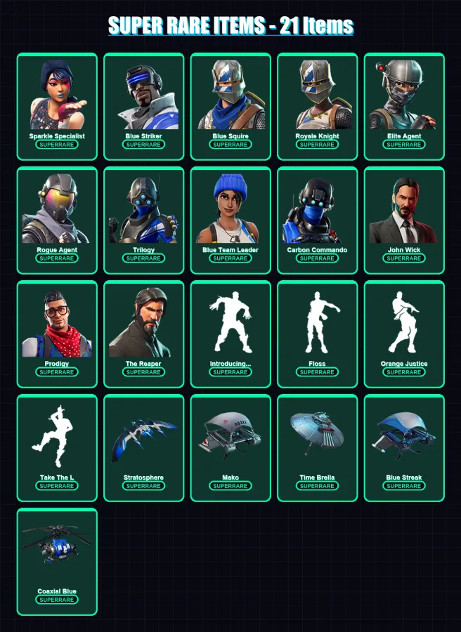 [PS4/PS5/XBOX/PC] | Sparkle Specialist | Blue Striker | Blue Squire | 105 skin | Lv1306