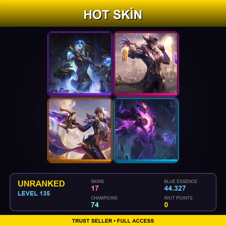 LAS | Lv135 | Unranked | 17 Skin | 74 Champ