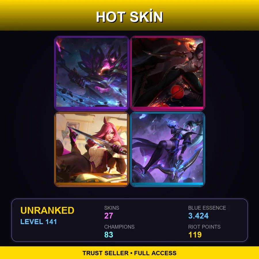 LAS | Lv141 | Unranked | 27 Skin | 83 Champ