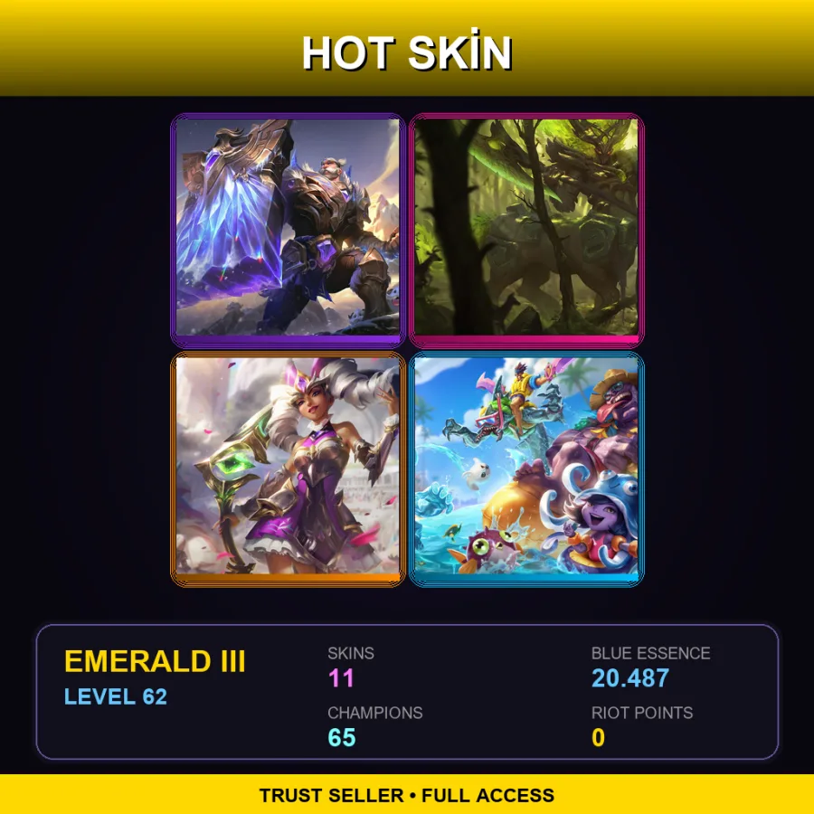 LAS | Lv62 | Emerald III | 11 Skin | 65 Champ