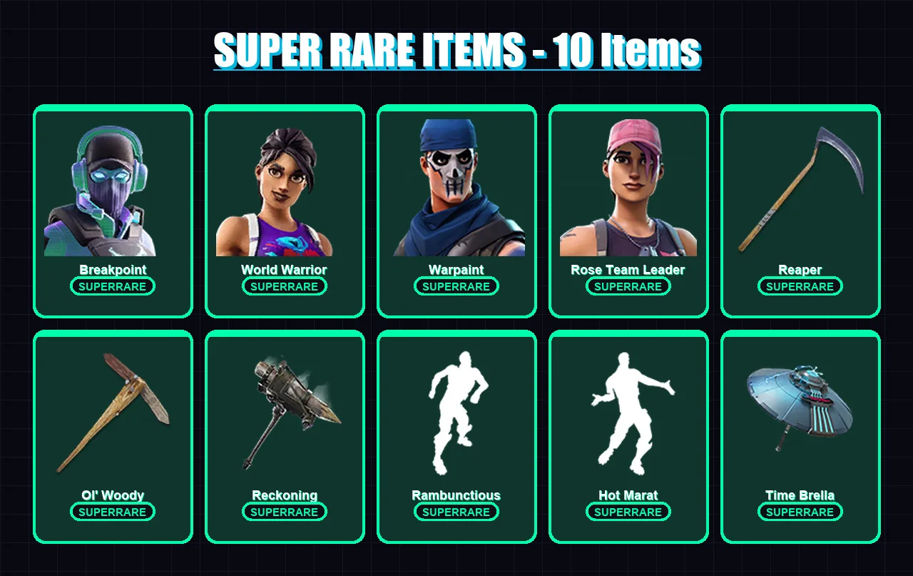 [PC/PSN] | Breakpoint | World Warrior | Warpaint | Rose Team Leader | The Ice King | 163 skin | 190 pickaxe | 167 emote | 157 glider | Lv2259