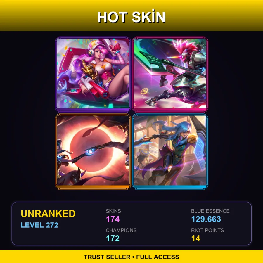 VN | Lv272 | Unranked | 174 Skin | 172 Champ