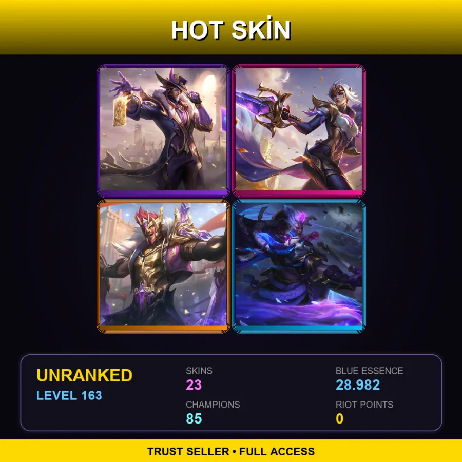 LAN | Lv163 | Unranked | 23 Skin | 85 Champ — Academy Darius