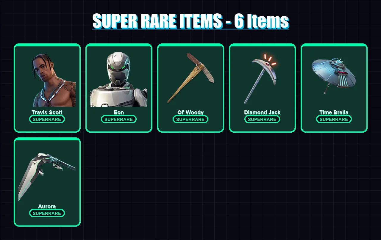 [PC/PSN] | Travis Scott | Eon | Backlash | Midas | Sorana | 82 skin | 132 pickaxe | 96 emote | 98 glider | Lv2441