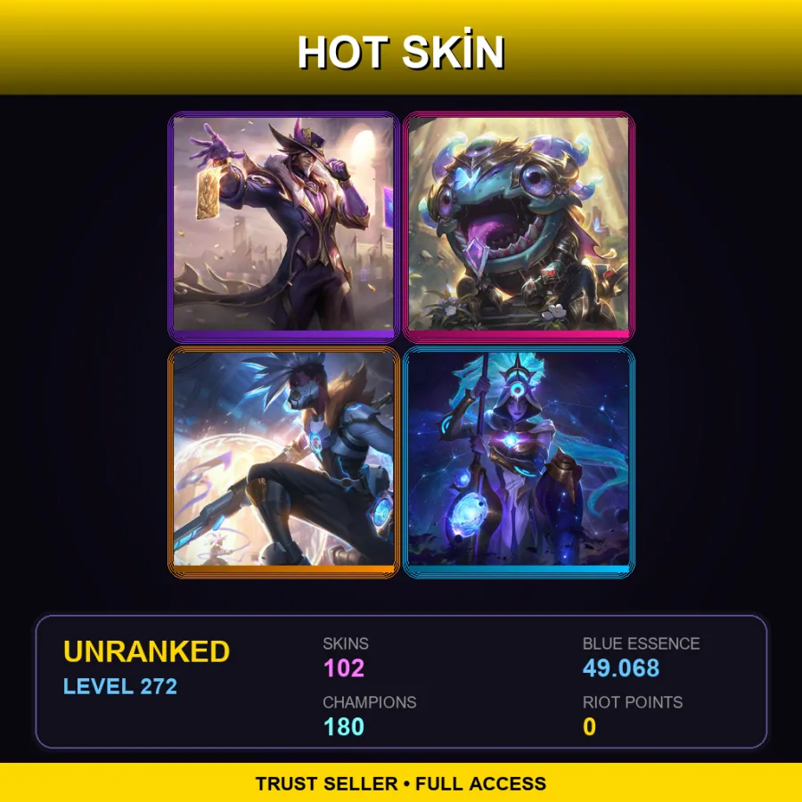 ME | Lv272 | Unranked | 102 Skin | 180 Champ — Porcelain Lissandra