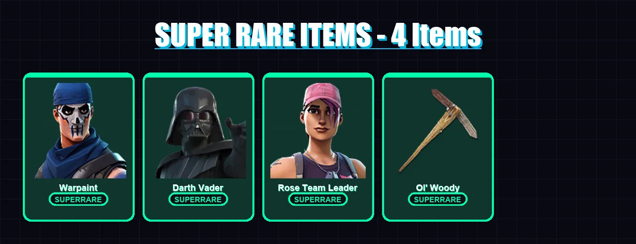[PC/PSN] | Warpaint | Darth Vader | Rose Team Leader | Snap | Malik | 68 skin | 75 pickaxe | 63 emote | 68 glider | Lv722 — Fortnite account