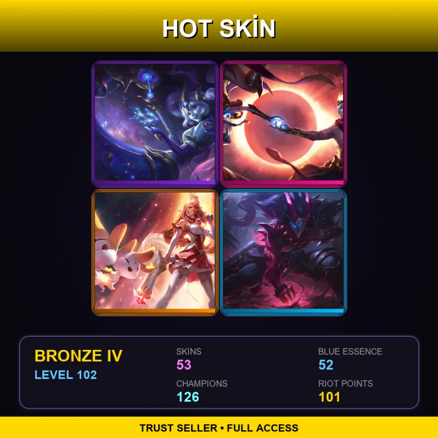 TR | Lv102 | Bronze IV | 53 Skin | 126 Champ