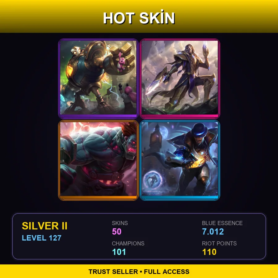 TR | Lv127 | Silver II | 50 Skin | 101 Champ