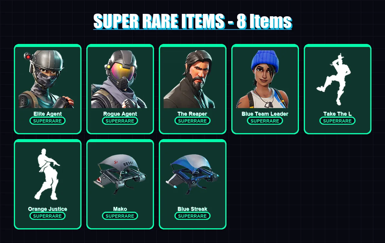 [PS4/PS5/XBOX/PC] | Elite Agent | Rogue Agent | The Reaper | Blue Team Leader | Carbide | 18 skin | 18 pickaxe | 30 emote | 30 glider | Lv466 — Fortnite account