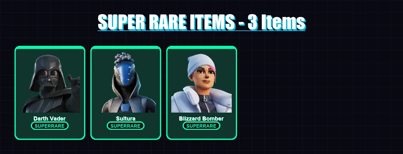 [PS4/PS5/XBOX/PC] | Darth Vader | Sultura | Blizzard Bomber | Ronin | Malik | 53 skin | 54 pickaxe | 36 emote | 45 glider | Lv833
