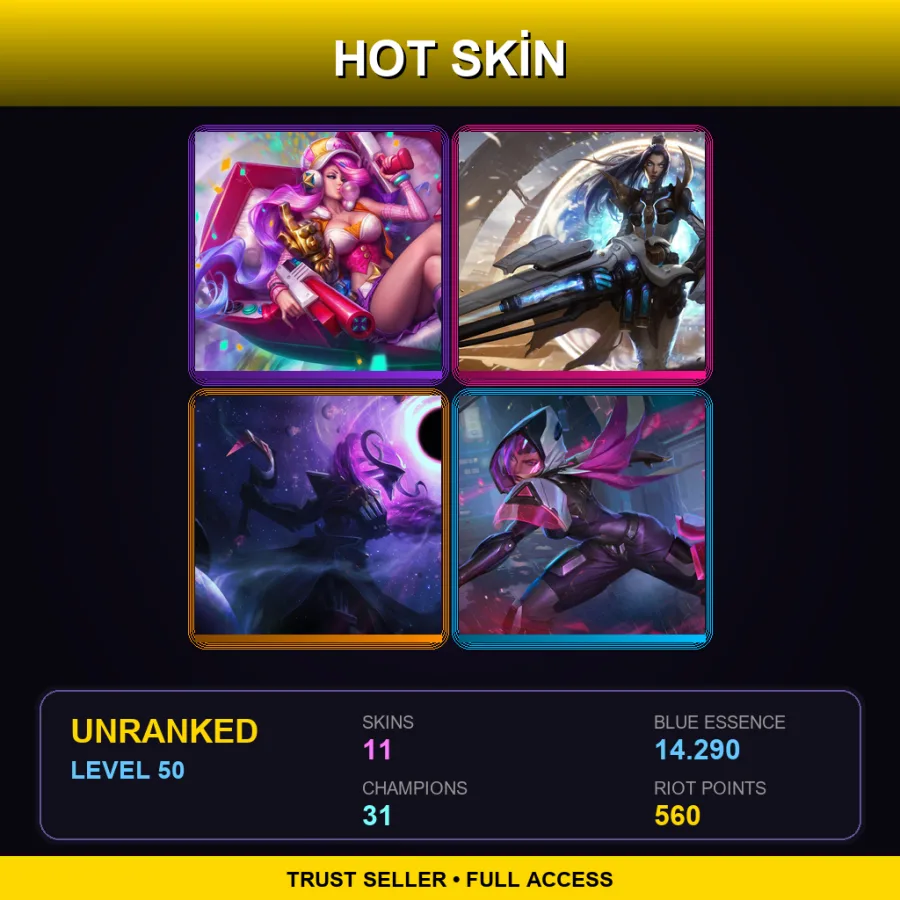 EUW | Lv50 | Unranked | 11 Skin | 31 Champ