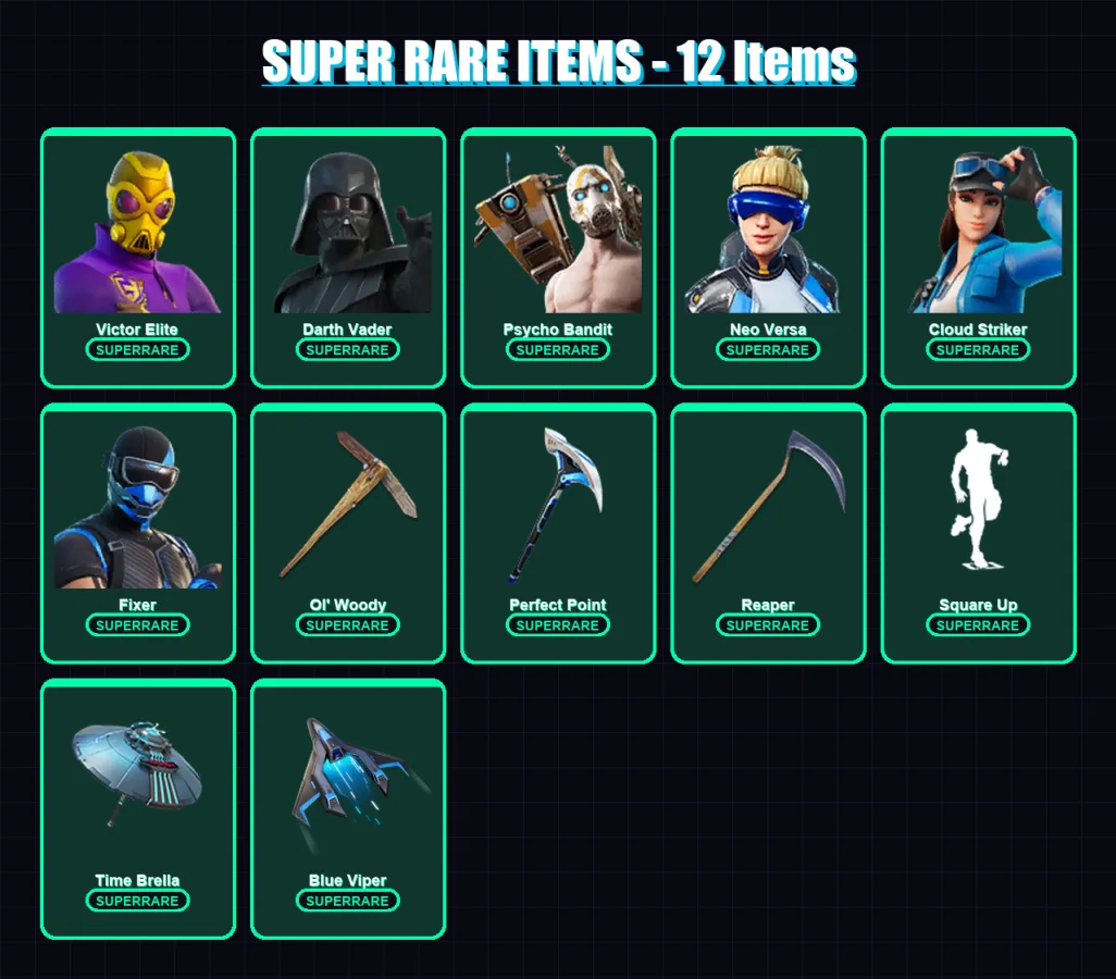 [PC/XBOX/PSN] | Victor Elite | Darth Vader | Psycho Bandit | Neo Versa | Cloud Striker | 434 skin | 392 pickaxe | 319 emote | 246 glider | Lv4034