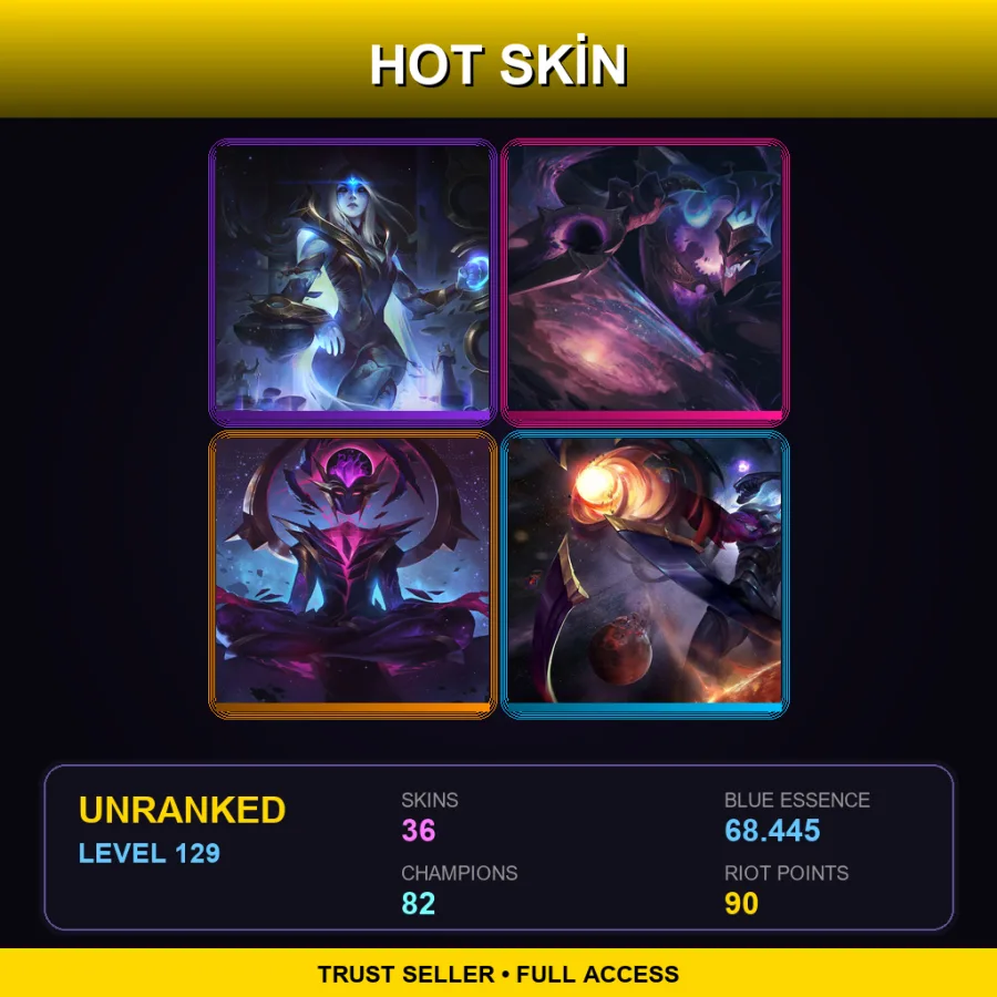 LAS | Lv129 | Unranked | 36 Skin | 82 Champ