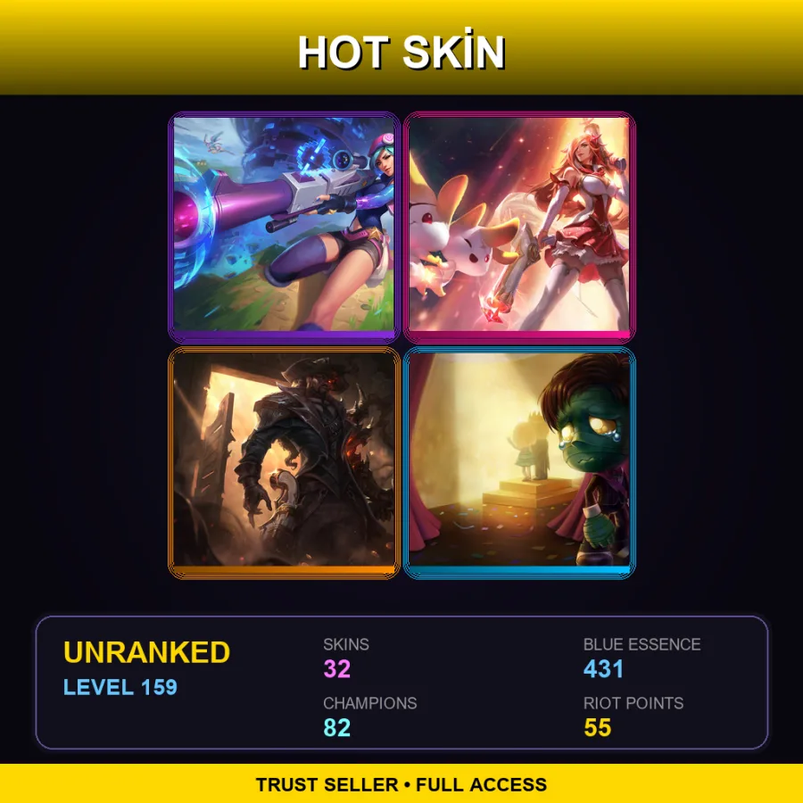 LAN | Lv159 | Unranked | 32 Skin | 82 Champ