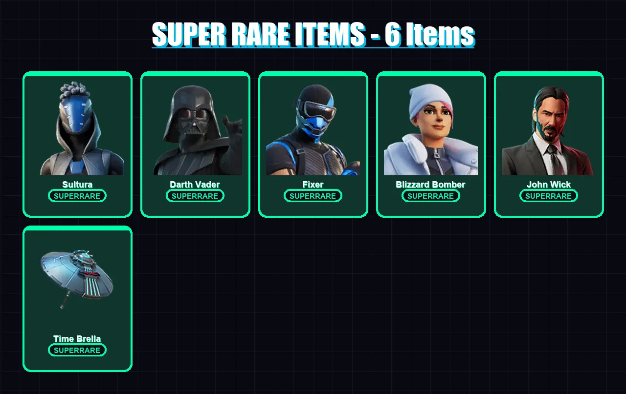 [PS4/PS5/XBOX/PC] | Sultura | Darth Vader | Fixer | Blizzard Bomber | John Wick | 236 skin | 275 pickaxe | 210 emote | 192 glider | Lv3294