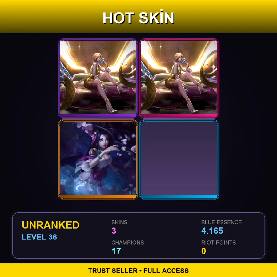 BR | Lv36 | Unranked | 3 Skin | 17 Champ — LoL account