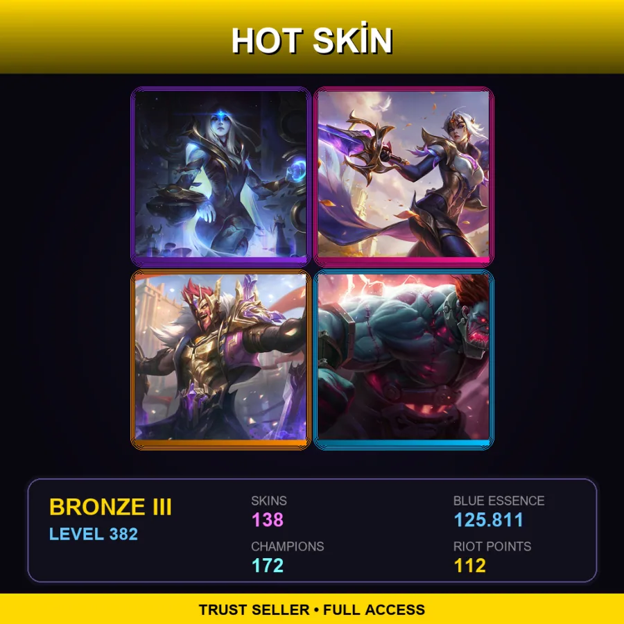 BR | Lv382 | Bronze III | 138 Skin | 172 Champ