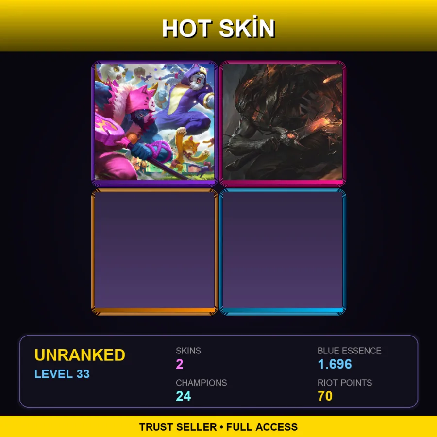 TR | Lv33 | Unranked | 2 Skin | 24 Champ