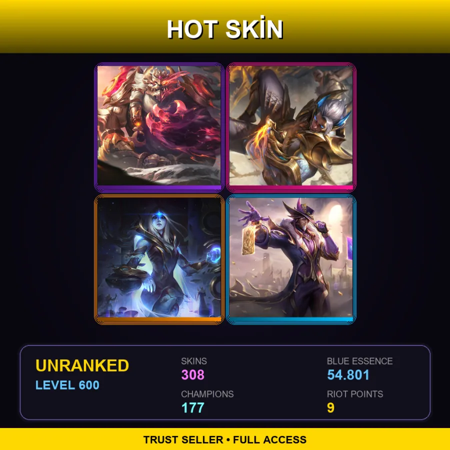 BR | Lv600 | Unranked | 308 Skin | 177 Champ