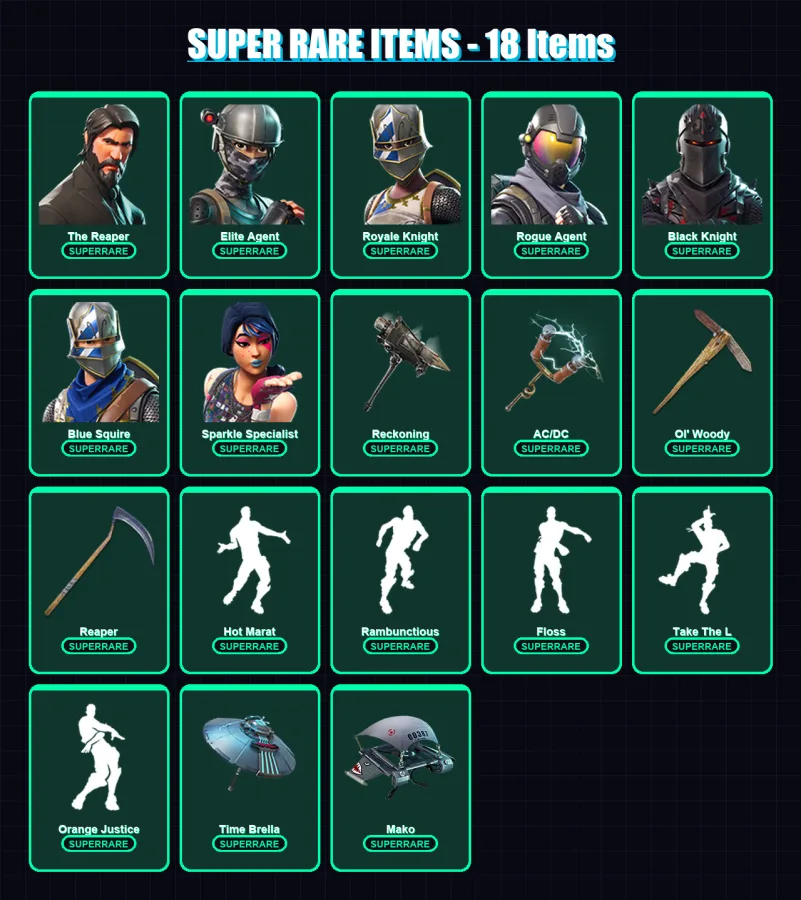 [PC/PSN] | OG Skull Trooper | OG Ghoul Trooper | The Reaper | Elite Agent | Royale Knight | 123 skin | 121 pickaxe | 136 emote | 114 glider | Lv1758