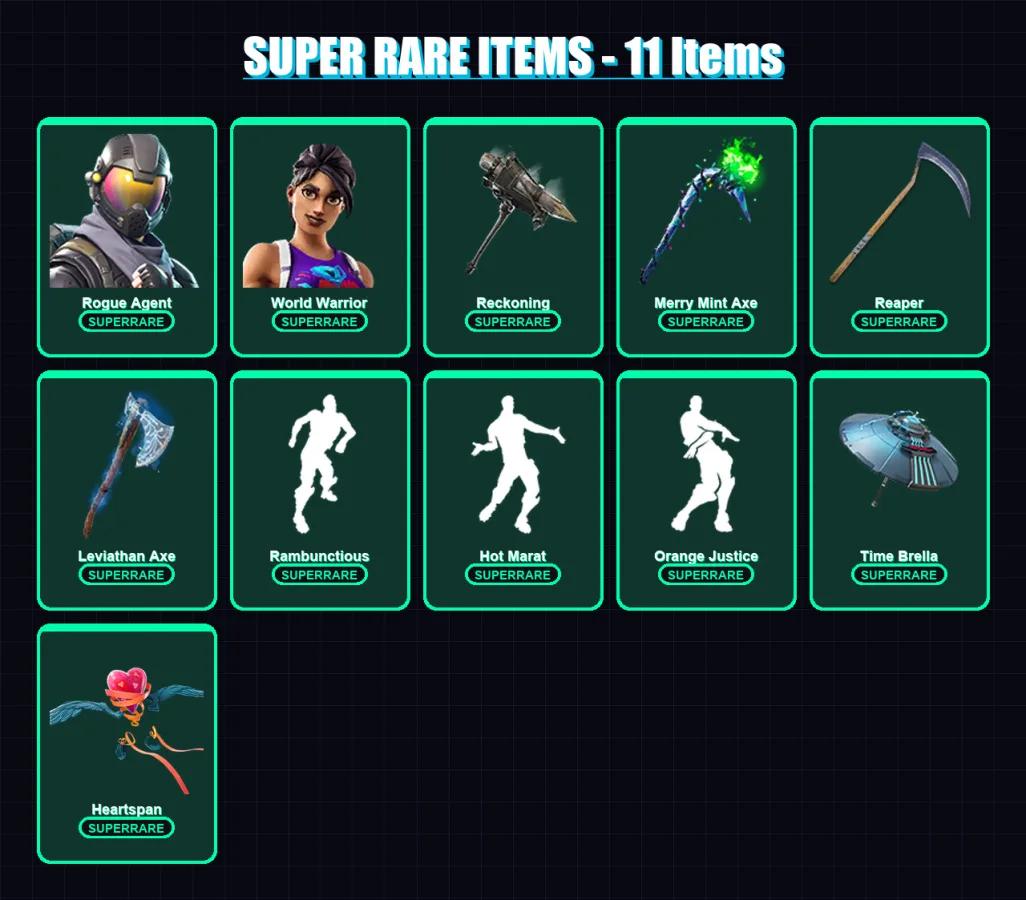 [PC/XBOX] | Rogue Agent | World Warrior | The Visitor | Ravage | Midas | 169 skin | 172 pickaxe | 167 emote | 156 glider | Lv2210