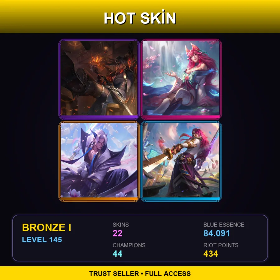 BR | Lv145 | Bronze I | 22 Skin | 44 Champ