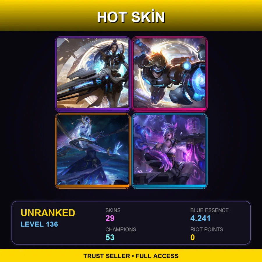 EUW | Lv136 | Unranked | 29 Skin | 53 Champ — Pulsefire Ezreal