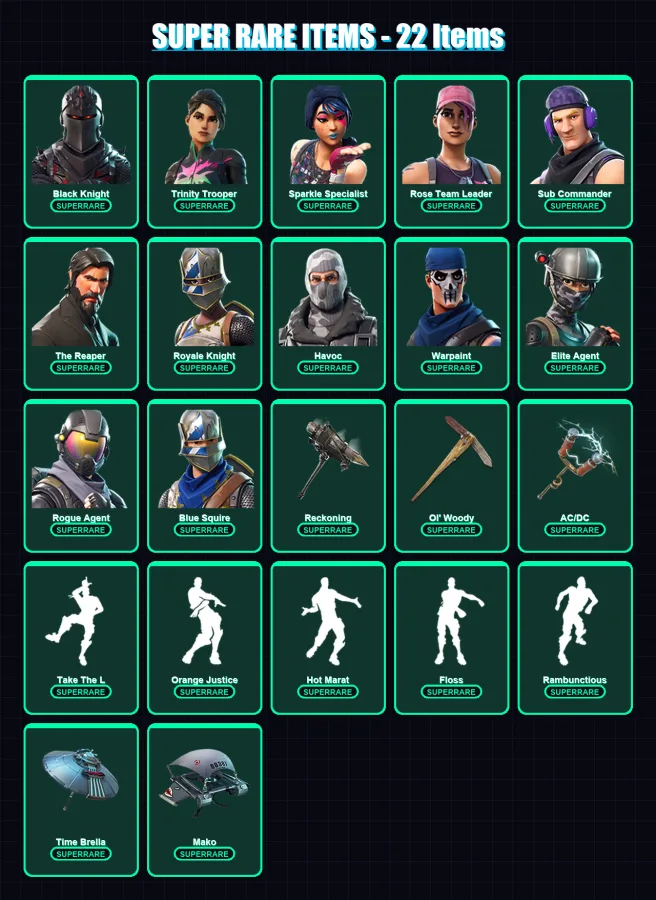 [PC/XBOX/PSN] | Black Knight | Trinity Trooper | Sparkle Specialist | 212 skin | Lv1783