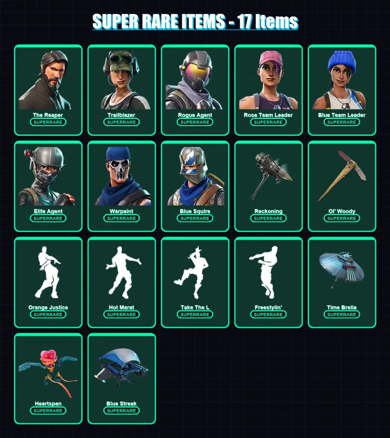 [PC/XBOX/PSN] | The Reaper | Trailblazer | Rogue Agent | 177 skin | Lv1823 — Fortnite account