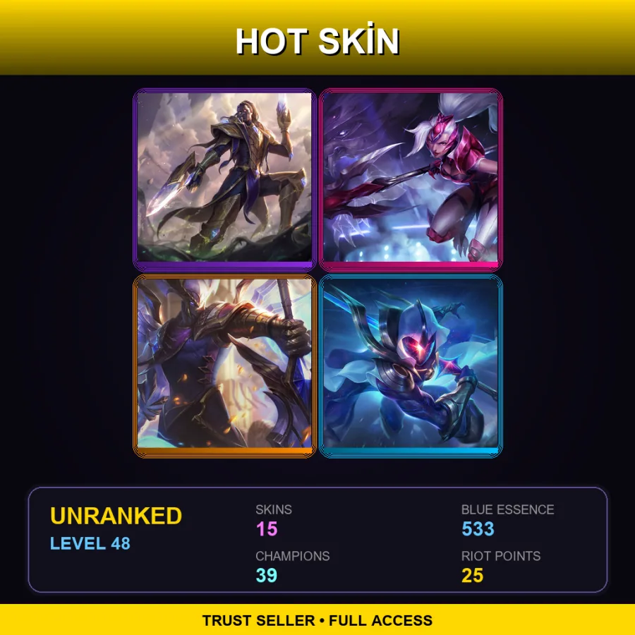 EUW | Lv48 | Unranked | 15 Skin | 39 Champ