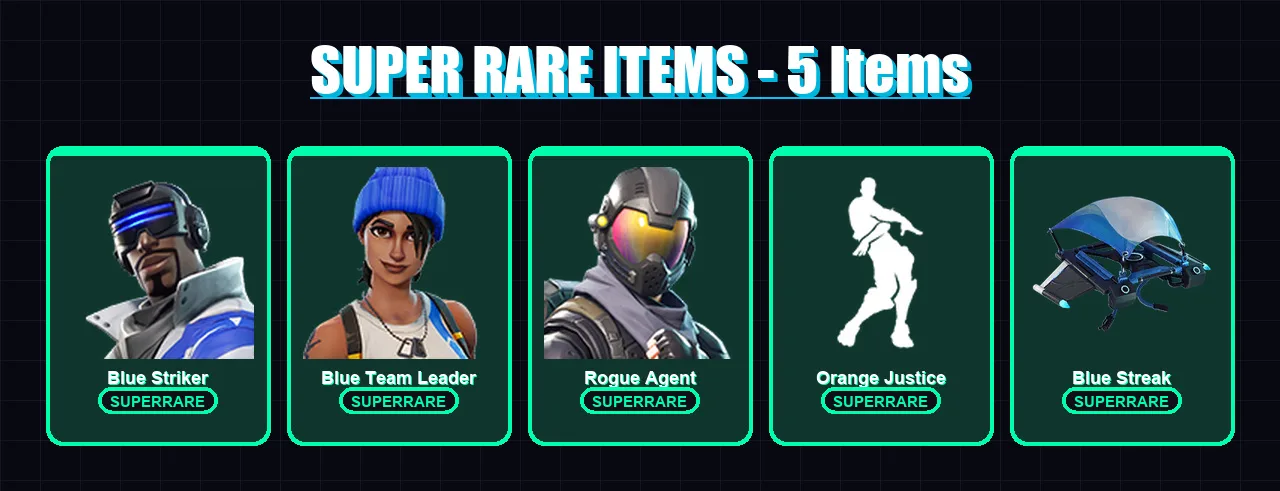 [PS4/PS5/XBOX/PC] | Blue Striker | Blue Team Leader | Rogue Agent | Carbide | Drift | 11 skin | 6 pickaxe | 5 emote | 10 glider | Lv93 — Fortnite account