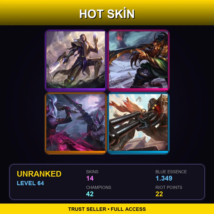 LAN | Lv64 | Unranked | 14 Skin | 42 Champ