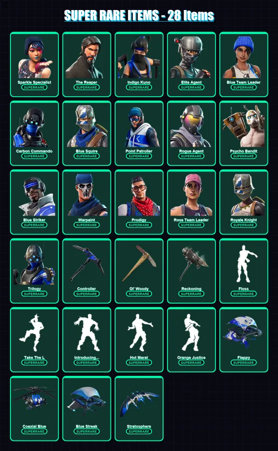 [PS4/PS5/XBOX/PC] | Sparkle Specialist | The Reaper | Brilliant Bomber | 180 skin | Lv1953