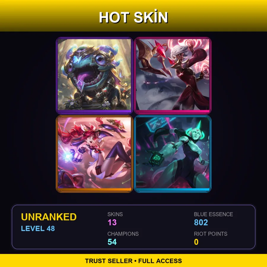 EUW | Lv48 | Unranked | 13 Skin | 54 Champ — Bioforge Darius