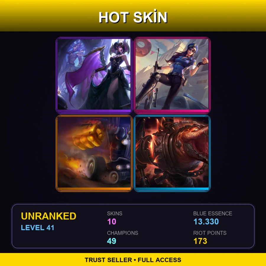 NA | Lv41 | Unranked | 10 Skin | 49 Champ